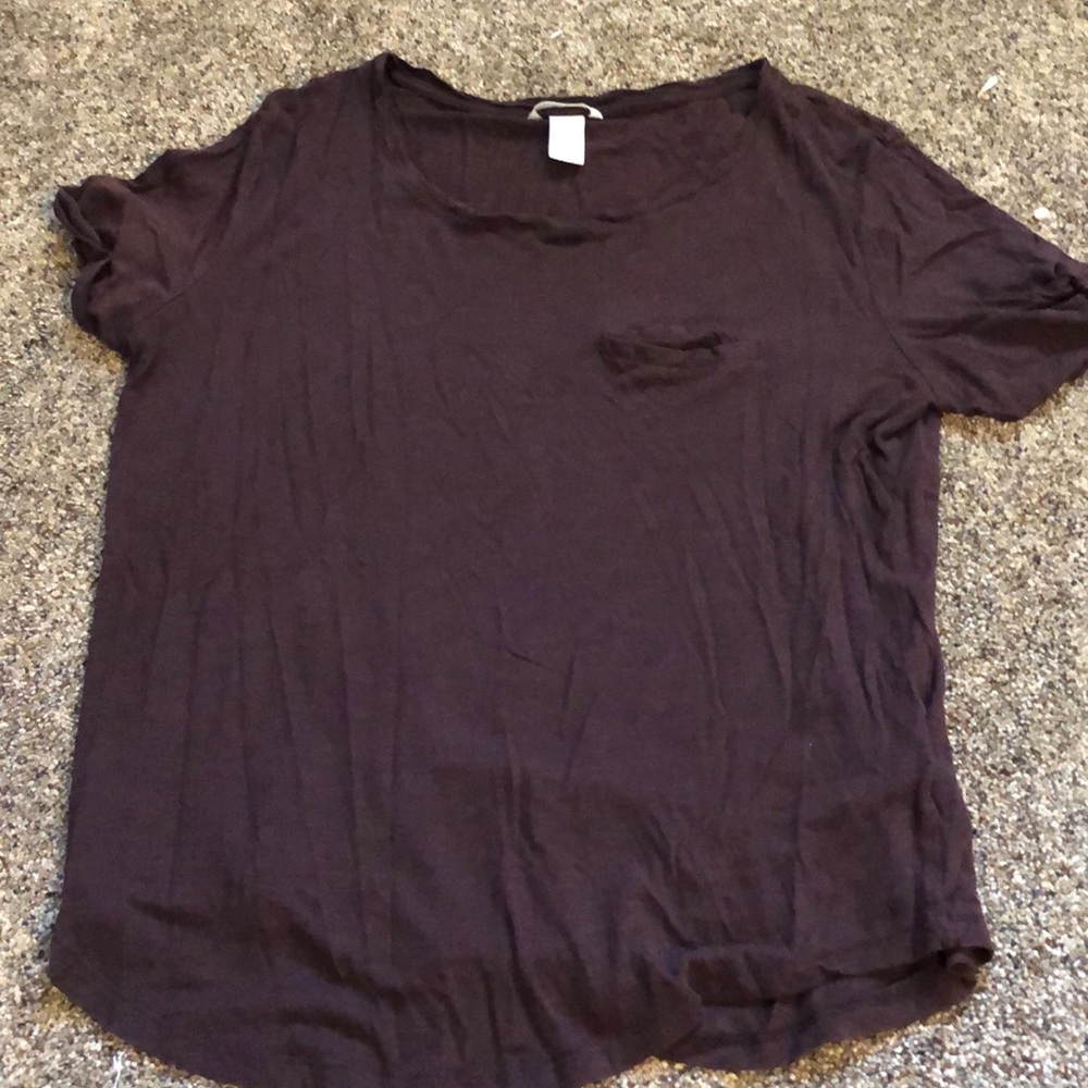 Brown tshirt with faux pocket
